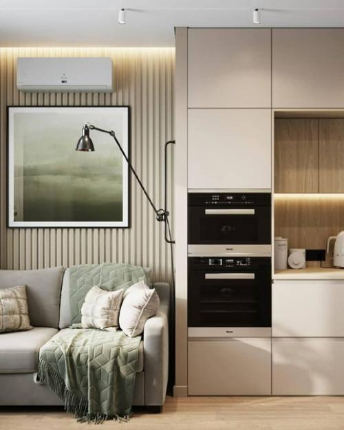 Дизайн кухни - гостиной 13 кв. 06