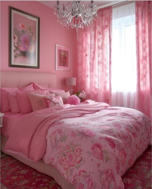 Не могла обойти своим вниманием розовые интерьеры. 07