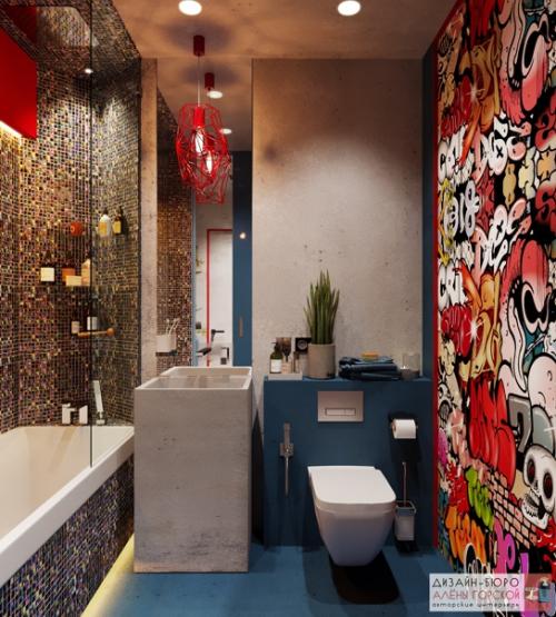 Ванная и санузлы в проекте графит. 04