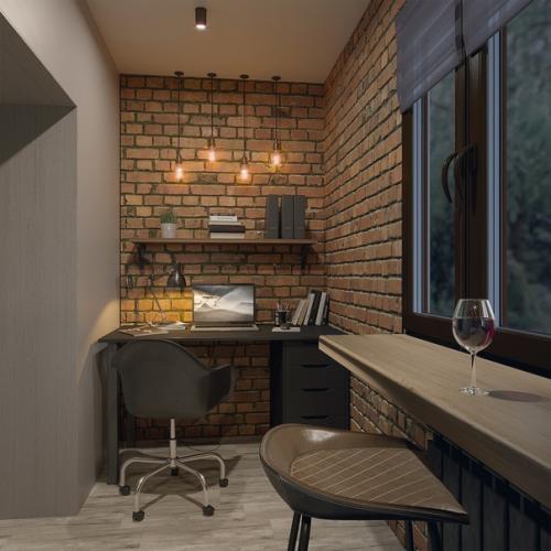 Визуализация спальни и балкона для молодой спортивной пары. 08 Визуализация спальни и балкона для молодой спортивной пары. 08