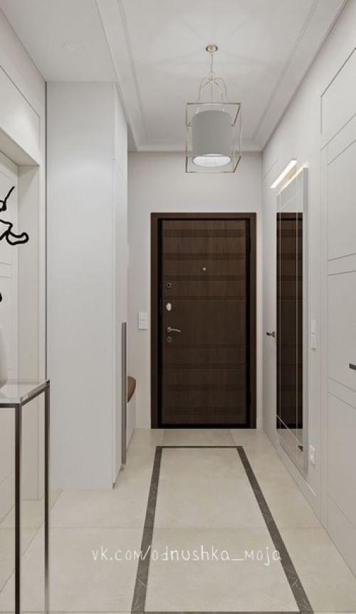 Светлый, простой, лаконичный интерьер квартиры площадью 30 кв. 07