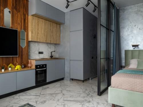 Современный интерьер квартиры - студии площадью 30 кв. 02