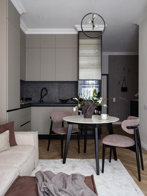 Интерьер однокомнатной квартиры 38 м 2 в ЖК вереск в Москве. 03