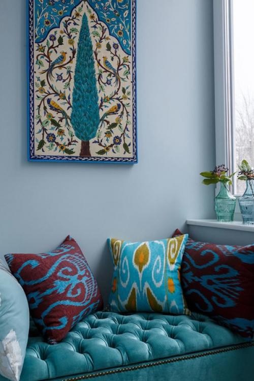 Московская квартира в стиле фьюжн с активным использованием восточного стиля по проекту дизайнера Маргариты мустафины // 02. 02