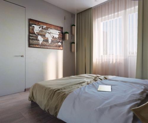 Проект: двухкомнатная квартира в Иркутске, ЖК Космический. 08