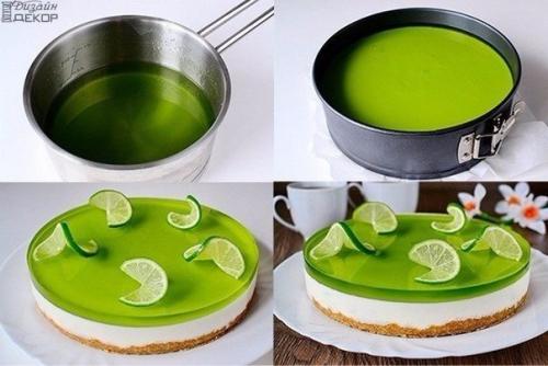 Желейный торт без выпечки с лаймовым вкусом? 03 Желейный торт без выпечки с лаймовым вкусом? 03