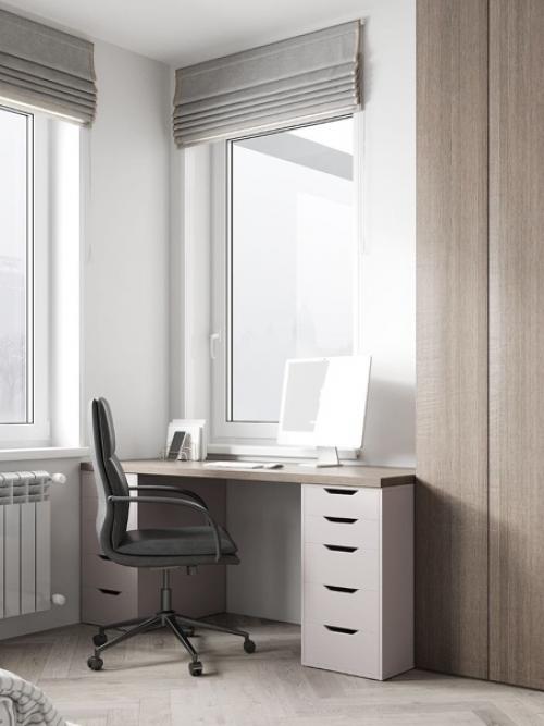 Гостиная в минималистично стиле, базовый интерьер для семьи 50+. 04