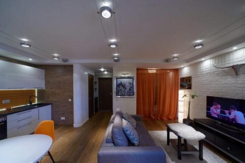 Интерьер квартиры - студии для 30-летнего холостяка. 02