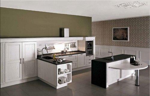 Кухня без верхних шкафов: дизайн, фото - идеи. 04