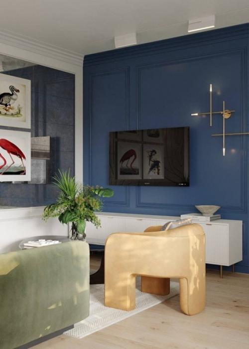 Кухня - гостиная в новом проекте в Москве. 04