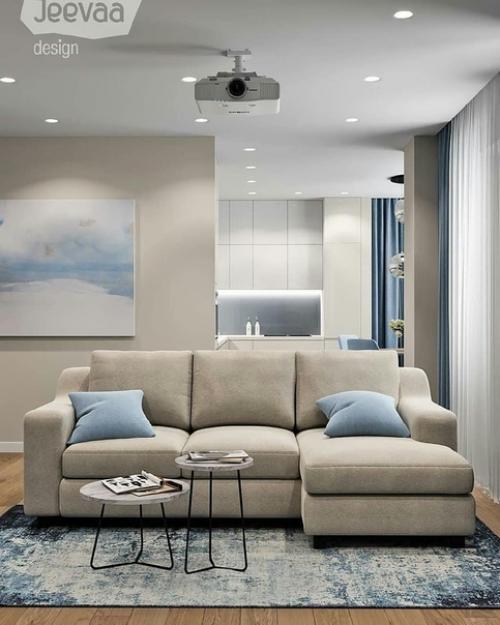 Дизайн - проект кухни и гостиной зоны. 03