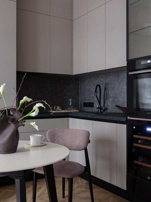 Интерьер однокомнатной квартиры 38 м 2 в ЖК вереск в Москве. 02