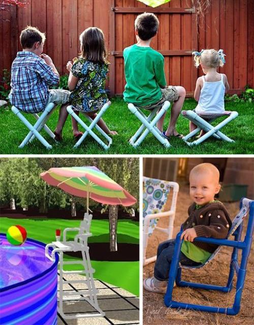 Полезные идеи: дачные поделки из пластиковых труб. 03