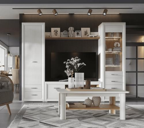 Белый цвет в различных стилевых решениях гостиной. 01 Белый цвет в различных стилевых решениях гостиной. 01