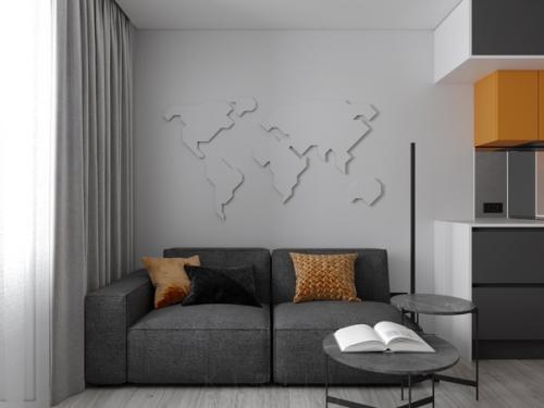 Проект 1-комнатной квартиры 45 кв. 02