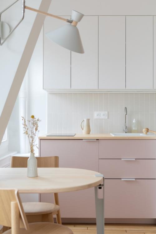 Светлый воздушный интерьер французской однушки 35 м 2. полная реновация квартиры в старинном жилом доме. 06