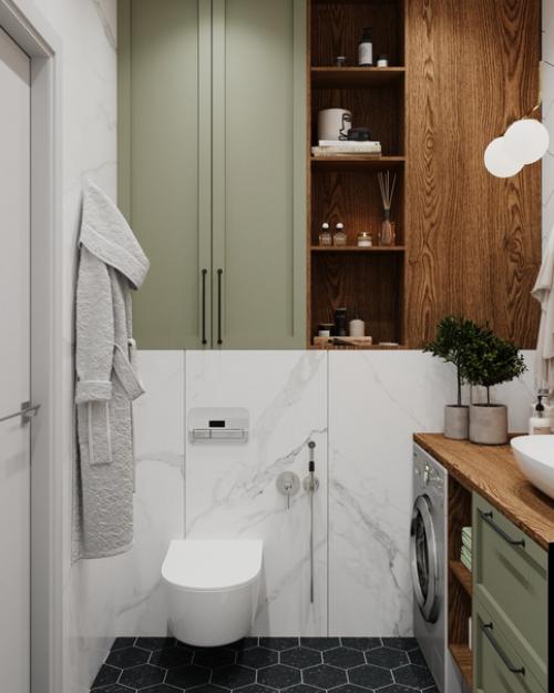 Интерьер ванной комнаты. 01