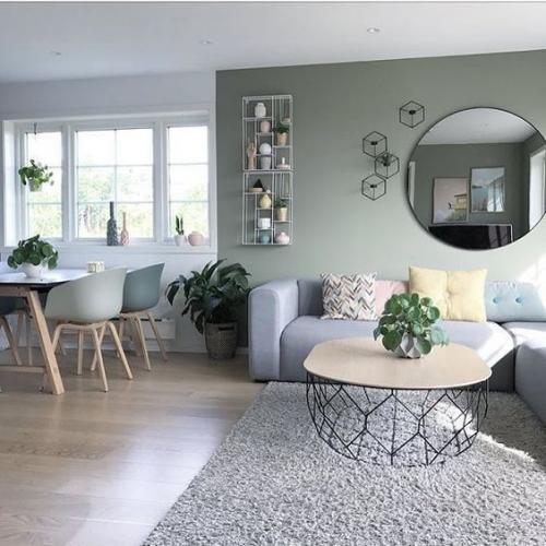 Стильный интерьер квартиры в цвете Утиного Яйца. 01