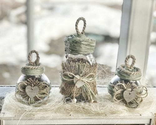 Декоративные баночки, сделанные своими руками, украсят интерьер, добавят уюта и теплоты. 05