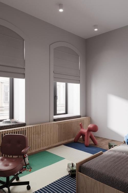 Завершают знакомство с интерьерами квартиры в историческом центре Петербурга две детские комнаты. 06