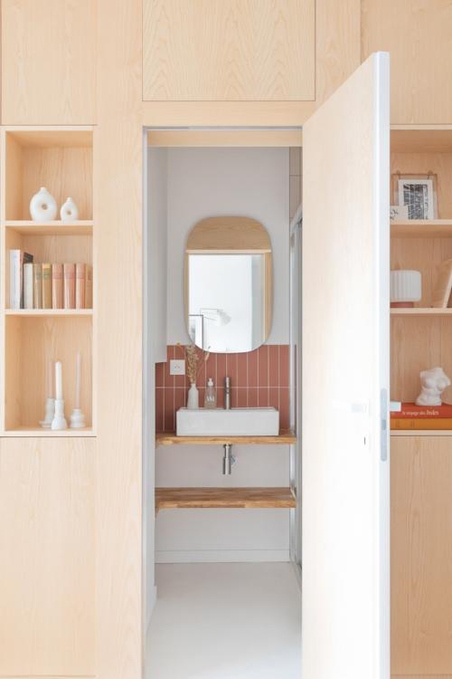 Светлый воздушный интерьер французской однушки 35 м 2. полная реновация квартиры в старинном жилом доме. 08