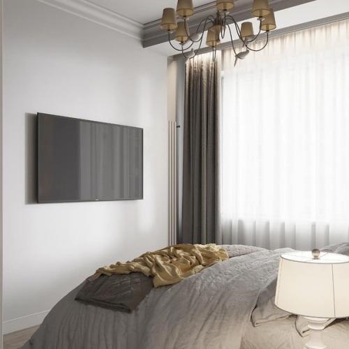 Интересный интерьер небольшой квартиры с планом на последней фотографии. 07