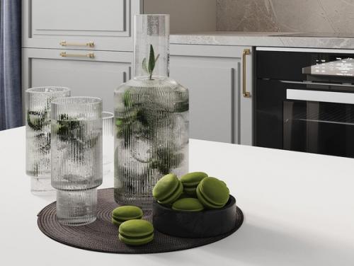 Пример того, как грамотно уместить все, что необходимо на небольшой кухне. 03