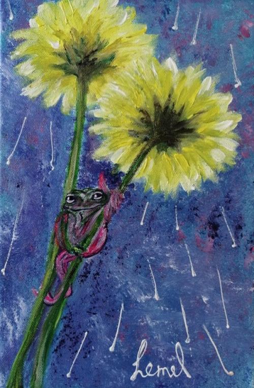 Весёлые лягушечки в музыке капель звенящих летних дождей родились. 02