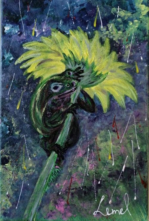 Весёлые лягушечки в музыке капель звенящих летних дождей родились. 04