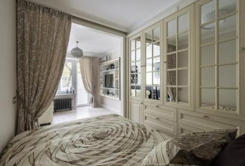 Стильный интерьер в черном и белом цвете. 08