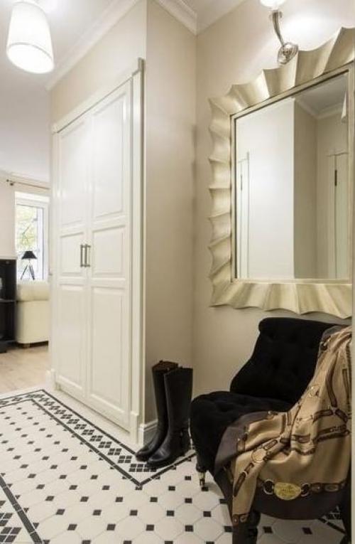 Стильный интерьер в черном и белом цвете. 07