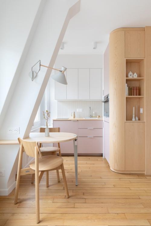 Светлый воздушный интерьер французской однушки 35 м 2. полная реновация квартиры в старинном жилом доме. 05