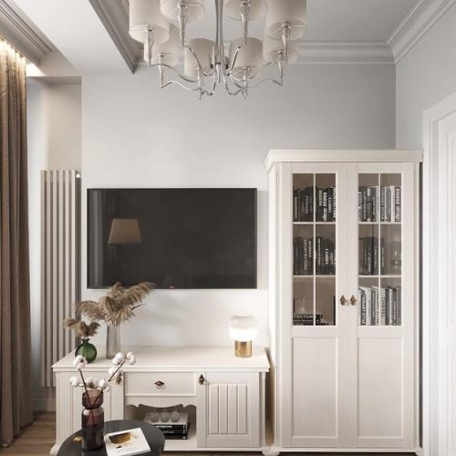 Интересный интерьер небольшой квартиры с планом на последней фотографии. 05