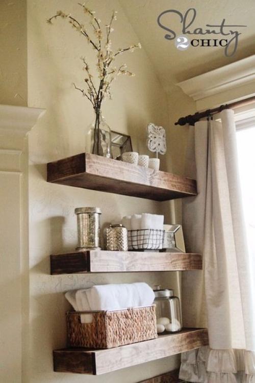 Полки в интерьере. 01