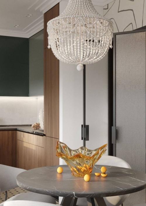 Кухня - гостиная в новом проекте в Москве. 08