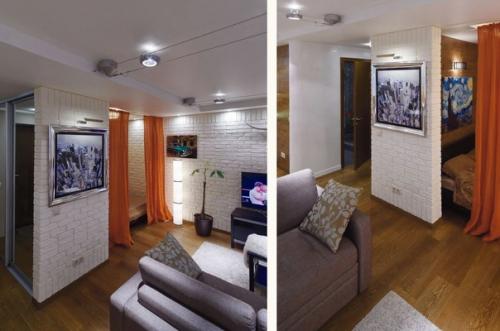 Интерьер квартиры - студии для 30-летнего холостяка. 06