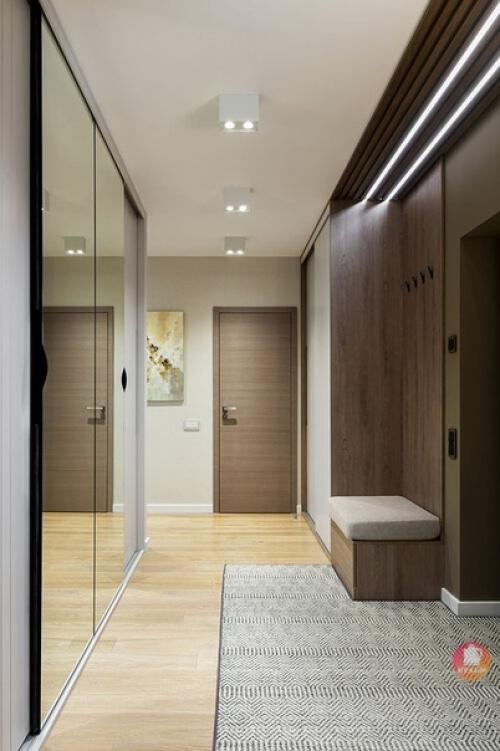 Интерьер кухни - гостиной в современном стиле в квартире площадью 70 кв. 05