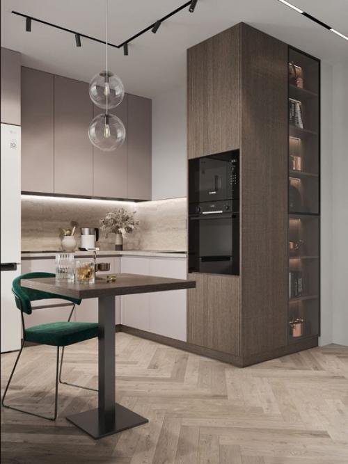 Гостиная в минималистично стиле, базовый интерьер для семьи 50+. 05