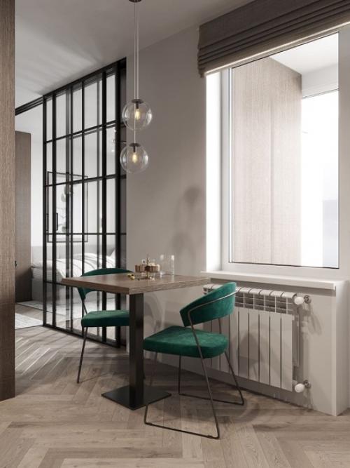 Гостиная в минималистично стиле, базовый интерьер для семьи 50+. 02