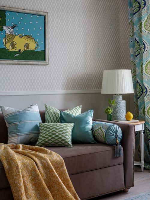 Московская квартира в стиле фьюжн с активным использованием восточного стиля по проекту дизайнера Маргариты мустафины // 02. 04