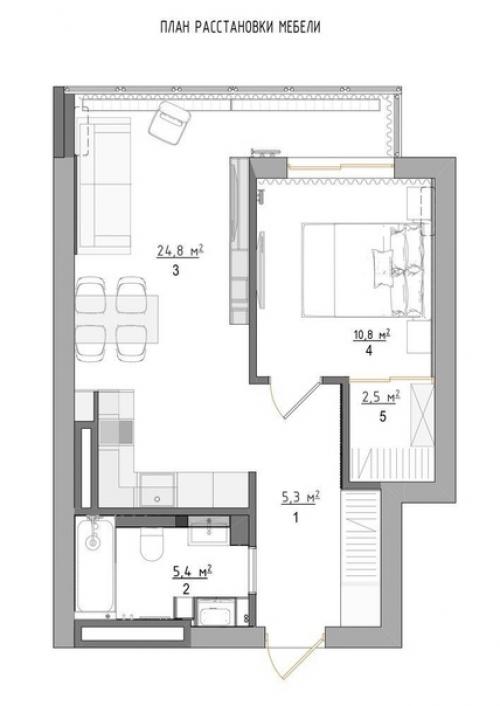 46 м 2 квартира. 06