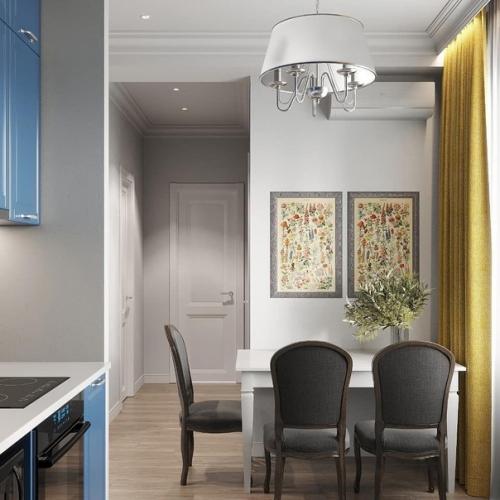 Интересный интерьер небольшой квартиры с планом на последней фотографии. 02