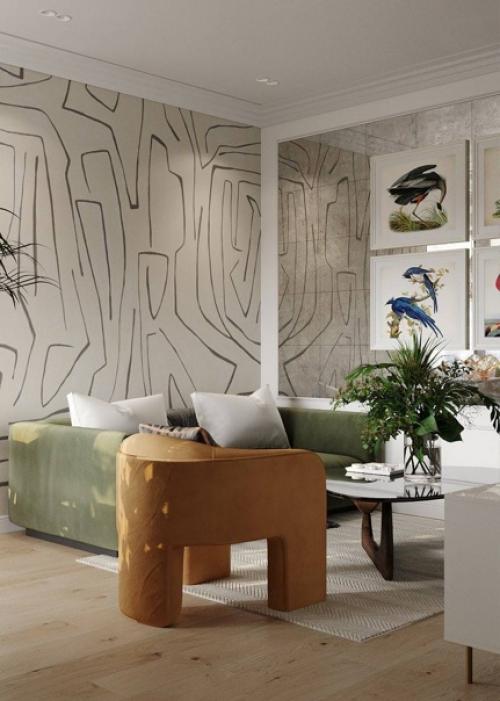 Кухня - гостиная в новом проекте в Москве. 06