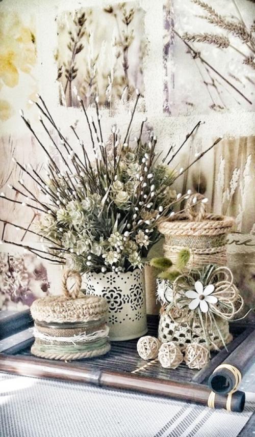 Декоративные баночки, сделанные своими руками, украсят интерьер, добавят уюта и теплоты. 03