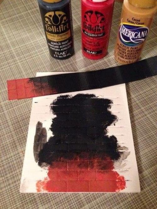 Картонный камин в кукольный домик. 04