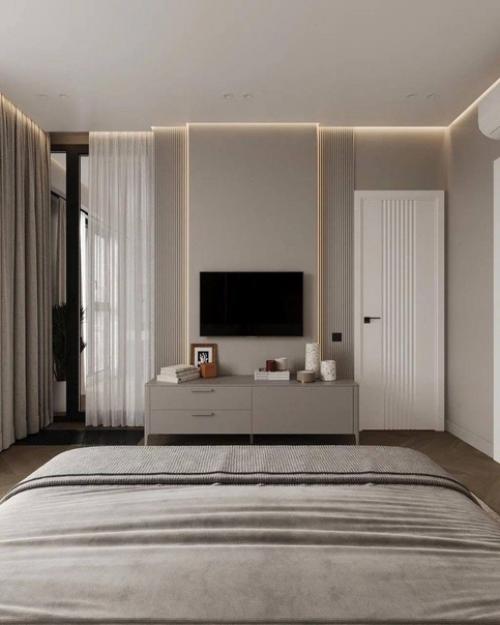 Просторная светлая спальня на 122 кв. 03