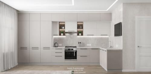 Кухня - гостиная площадью 25 м. кв. 01