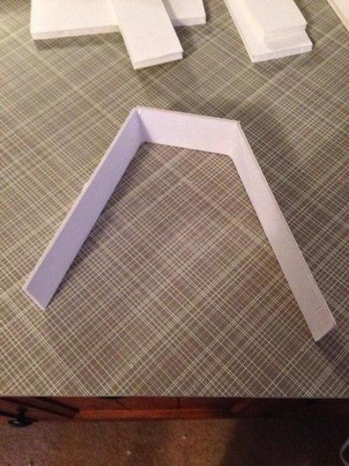 Картонный камин в кукольный домик. 02