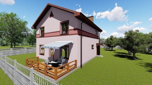 Эскиз проекта двухэтажного дома. 01