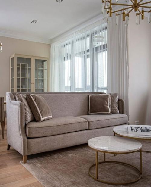 Светлый легкий интерьер квартиры, площадью - 90 кв. 02